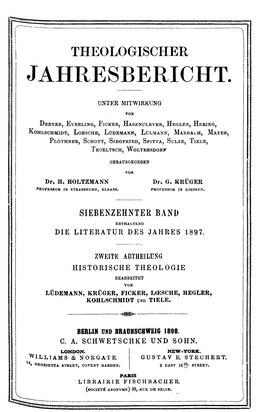 Historische Theologie. Kirchengeschichte Bis Zum Nicänum