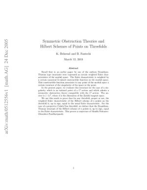 Symmetric Obstruction Theories and Hilbert Schemes of Points On