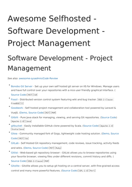 Awesome Selfhosted - Software Development - Project Management