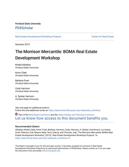 BOMA Real Estate Development Workshop