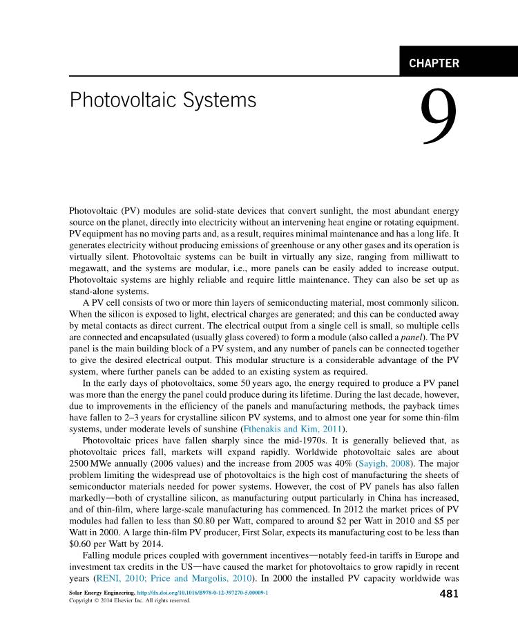 Photovoltaic Systems 9