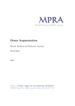 Donor Fragmentation