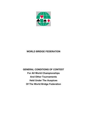Wbf General Conditions of Contest