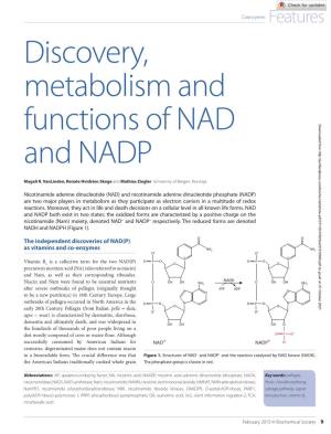 Discovery, Metabolism and Functions of NAD and NADP