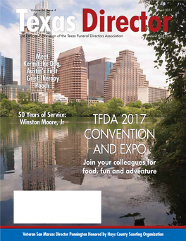 TFDA 2017 Convention and Expo Join Your Colleagues for Food, Fun and Adventure