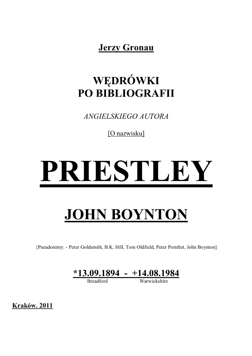 John Boynton Priestley