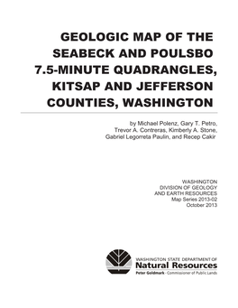 Geologic Map of the Seabeck and Poulsbo 7.5-Minute Quadrangles, Kitsap and Jefferson Counties, Washington