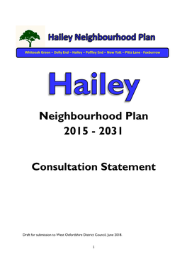 Neighbourhood Plan 2015 - 2031