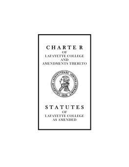 Charter, Statutes, and Policies of the Board