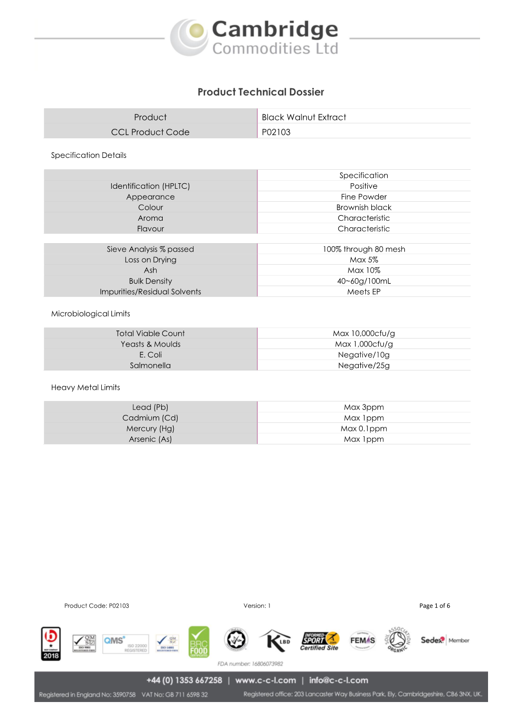 Download Technical Dossier