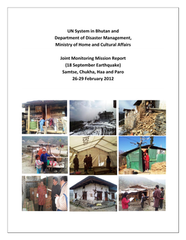 UN System in Bhutan and Department of Disaster Management, Ministry of Home and Cultural Affairs