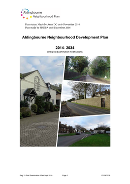 Aldingbourne Neighbourhood Development Plan 2014- 2034