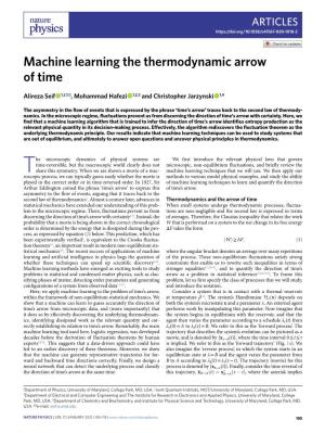 Machine Learning the Thermodynamic Arrow of Time