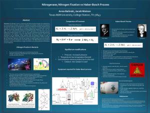 Nitrogenase; Nitrogen Fixation Vs Haber-Bosch Process