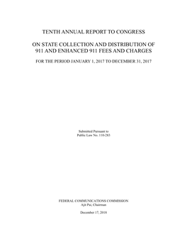 Tenth Annual Report to Congress on State Collection and Distribution Of