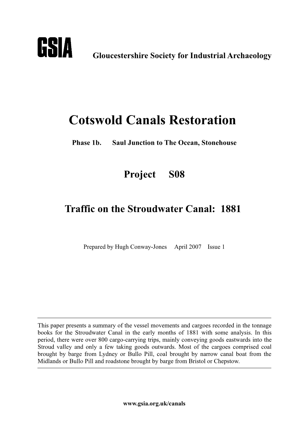 Cotswold Canals Restoration