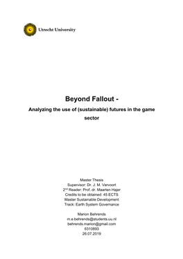 Beyond Fallout - Analyzing the Use of (Sustainable) Futures in the Game Sector