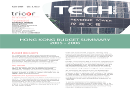 Hong Kong Budget Summary 2005