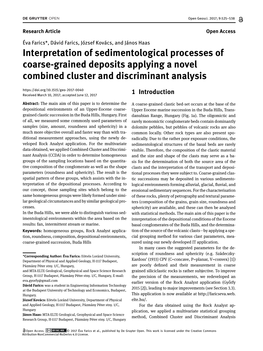 Interpretation of Sedimentological Processes of Coarse-Grained