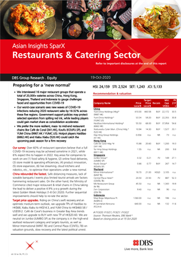 Restaurants & Catering Sector