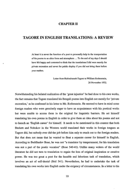 Tagore in English Translations: a Review