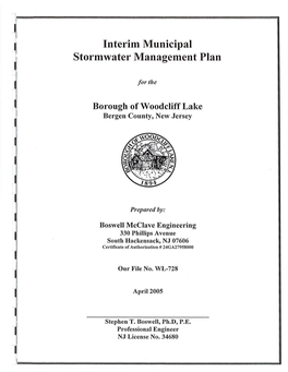 Stormwater Management Plan II I for The