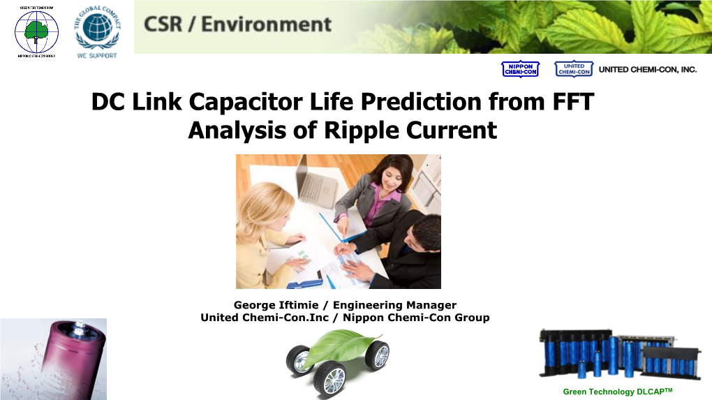 DC Link Capacitor Life Prediction from FFT Analysis of Ripple Current