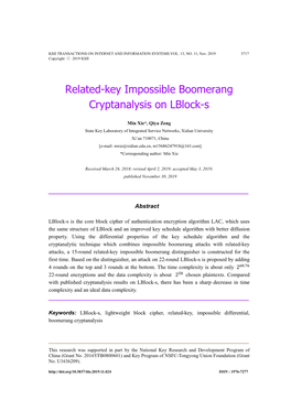 Related-Key Impossible Boomerang Cryptanalysis on Lblock-S