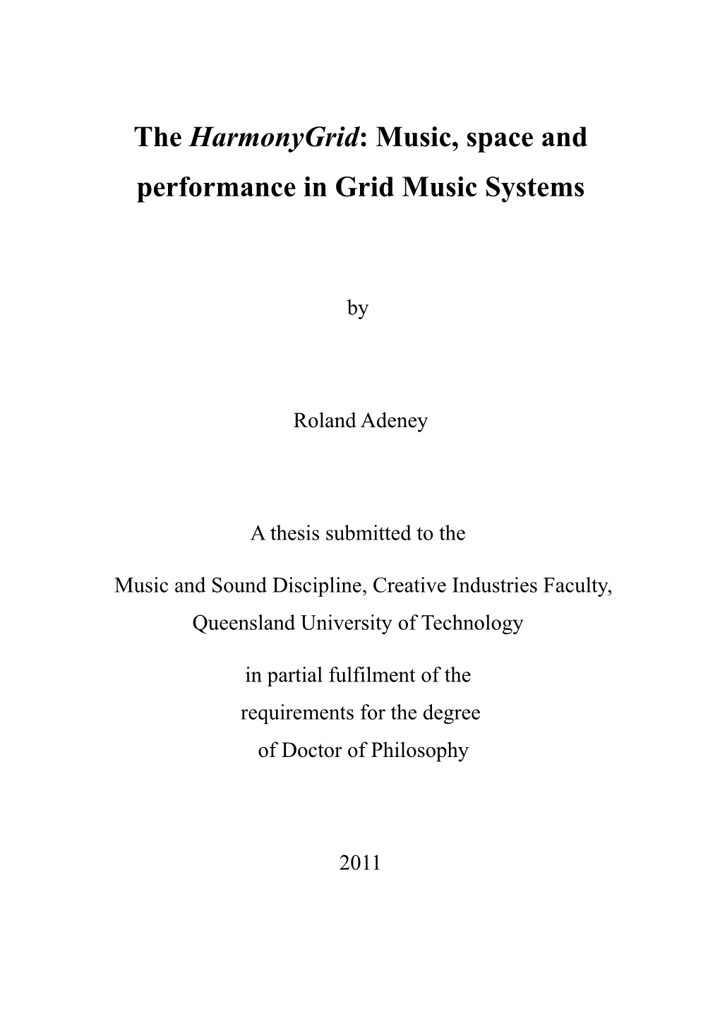 Music, Space and Performance in Grid Music Systems