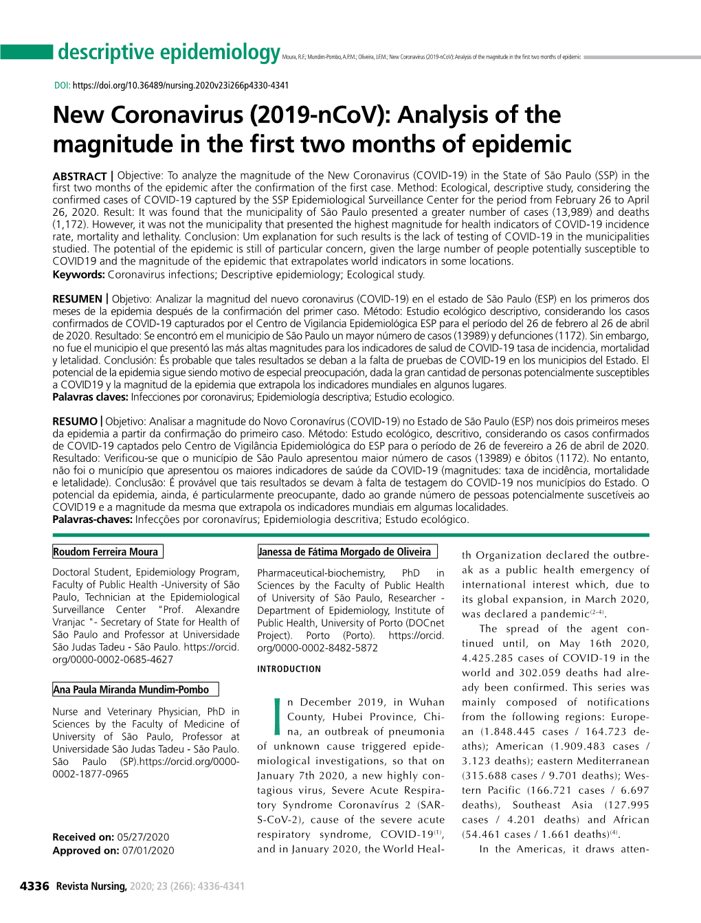 (2019-Ncov): Analysis of the Magnitude in the First Two Months of Epidemic