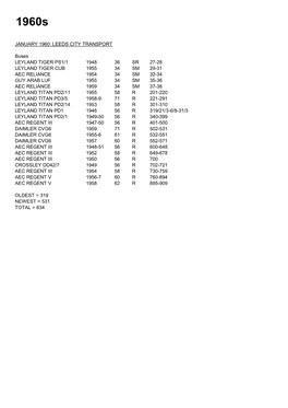 January 1960: Leeds City Transport