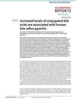 Increased Levels of Conjugated Bile Acids Are Associated with Human