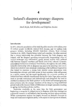 Ireland's Diaspora Strategy: Diaspora for Development?