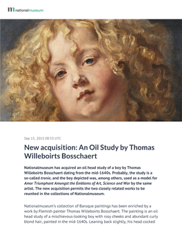 ​New Acquisition: an Oil Study by Thomas