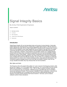 Signal Integrity Basics