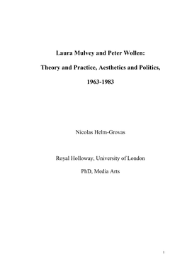 Laura Mulvey and Peter Wollen