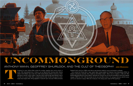Anthony Mann, Geoffrey Shurlock, and the Cult of Theosophy John Wranovics