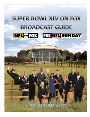 Super Bowl XLV on FOX Broadcast Guide