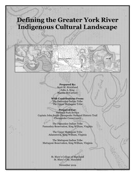 Defining the York River Indigenous Cultural Landscape