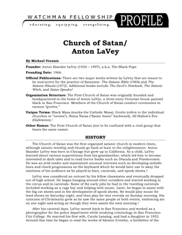 The Church of Satan / Anton Lavey