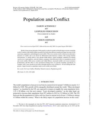 Population and Conflict 1567
