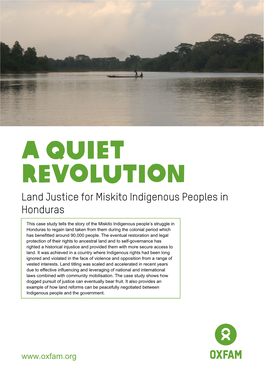 Land Justice for Miskito Indigenous Peoples in Honduras