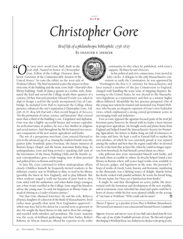“O Christopher Gore