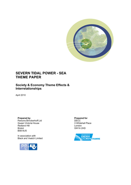 Severn Tidal Power - Sea Theme Paper