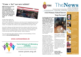 Thenews Tastic New Website, AUGUST—SEPTEMBER 2019 All DIOCESE of YORK, AMY JOHNSON WAY, CLIFTON MOOR, YORK YO30 4XT
