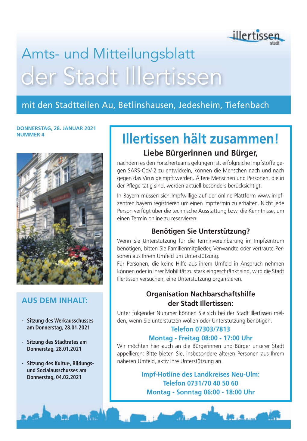Amts- Und Mitteilungsblatt Der Stadt Illertissen