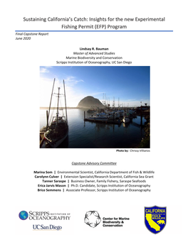 Sustaining California's Catch: Insights for the New