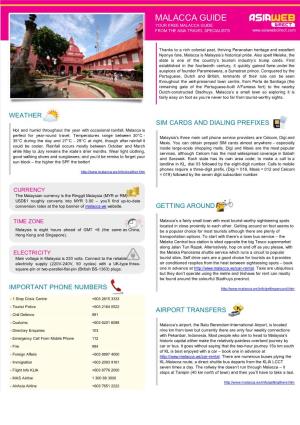 Malacca Guide