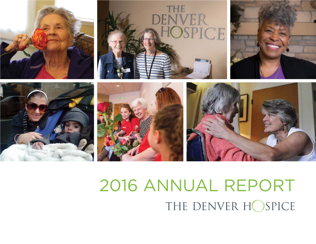 2016 Annual Report Board of Directors Chairman’S Letter