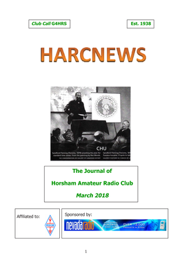The Journal of Horsham Amateur Radio Club March 2018